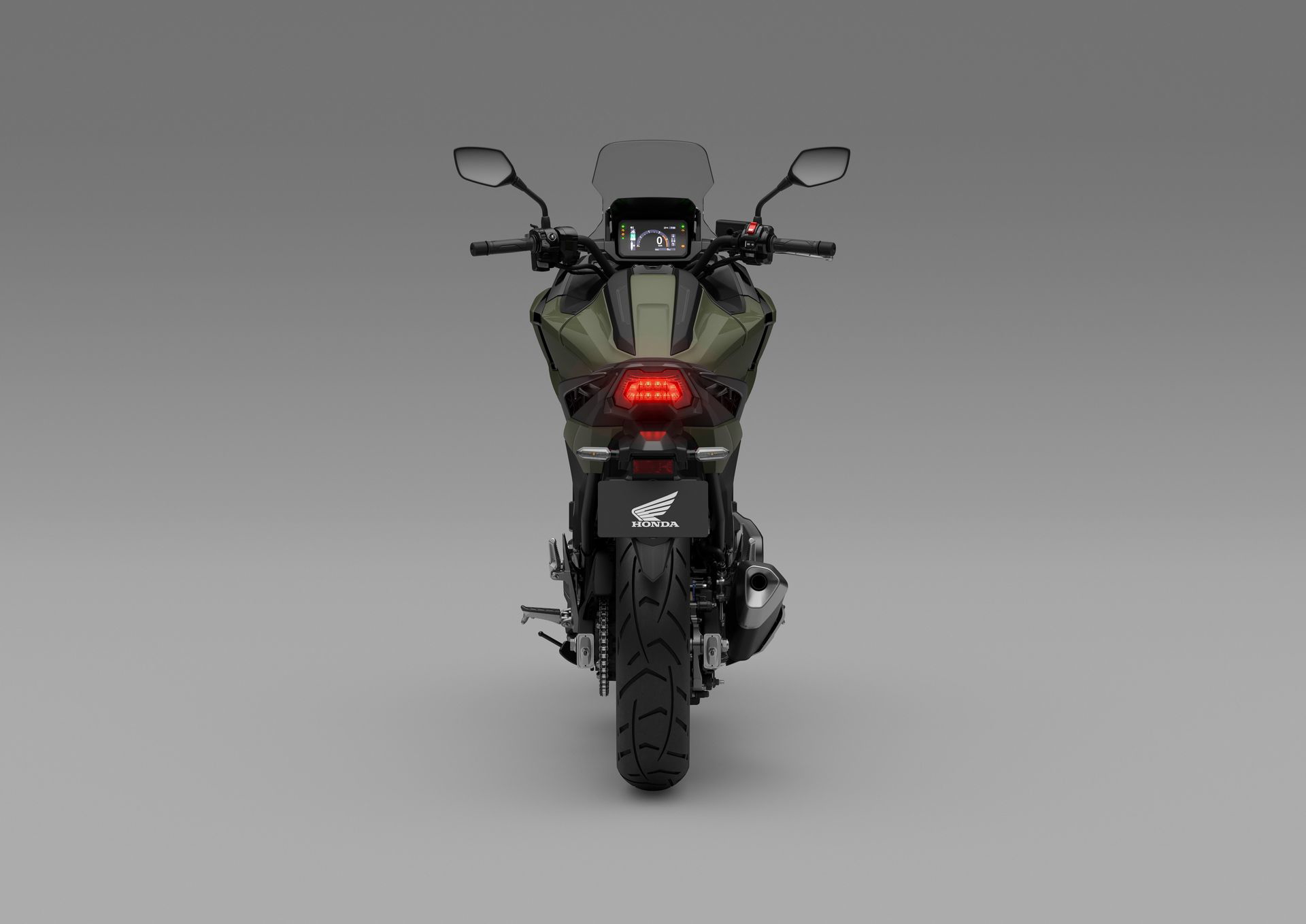 Frontal de la Honda NC750X, un modelo versátil y eficiente.