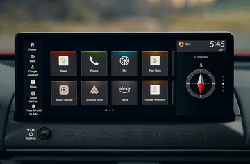 Pantalla central del nuevo Honda Passport TrailSport, tecnología avanzada y diseño funcional.