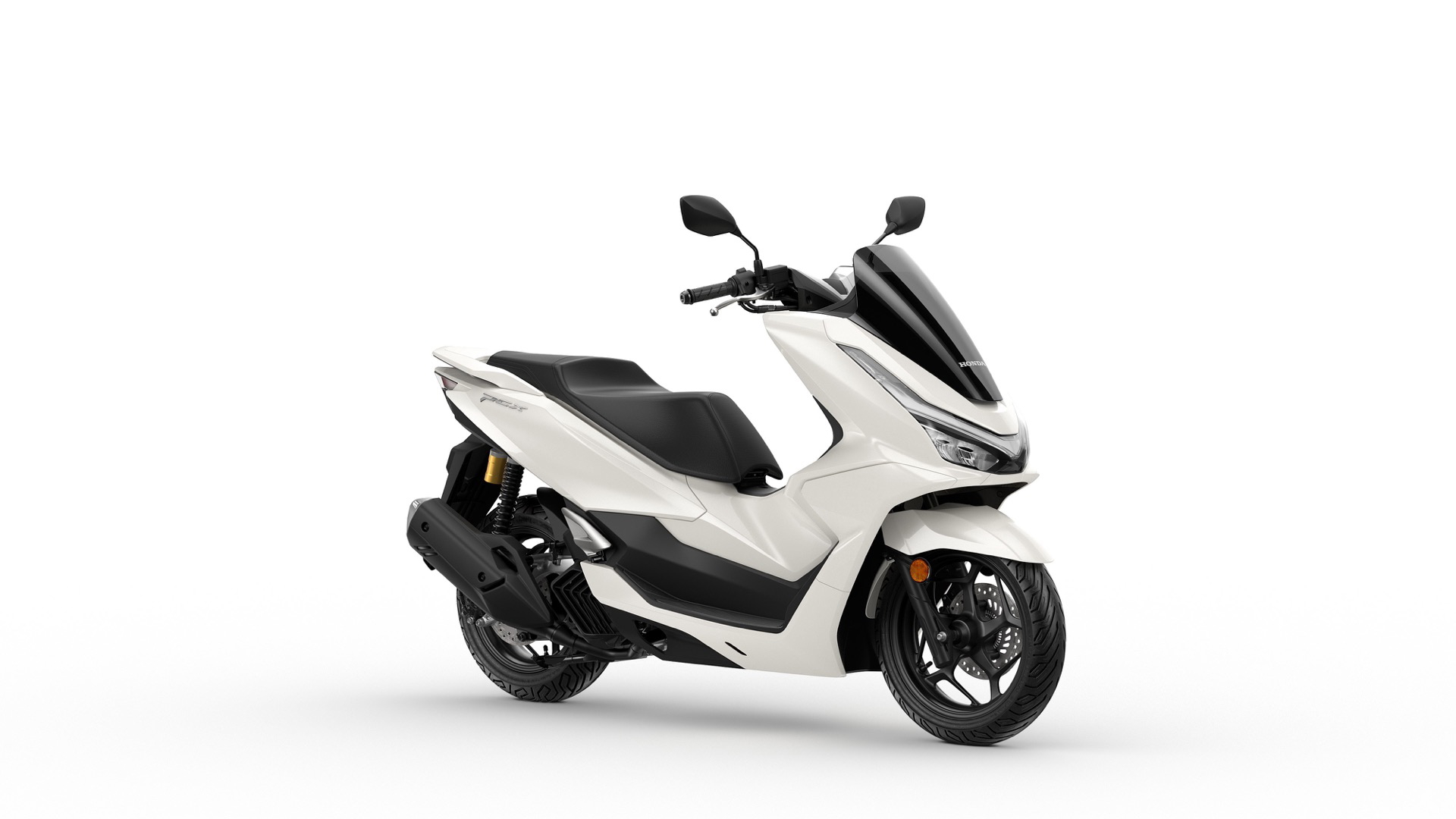 Vista lateral del scooter Honda PCX 125, destacando su diseño renovado.