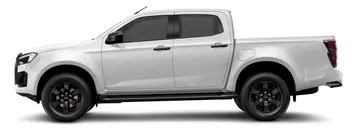 Vista lateral del Isuzu D-MAX 2025, mostrando su diseño robusto y sofisticado.