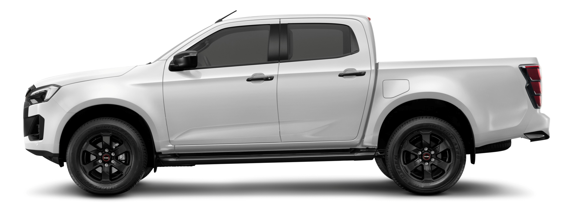 Vista lateral del Isuzu D-MAX 2025, mostrando su diseño robusto y sofisticado.
