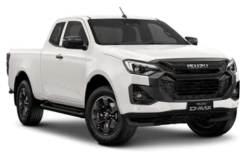 Vista lateral y frontal del Isuzu D-MAX 2025, un todoterreno robusto y versátil