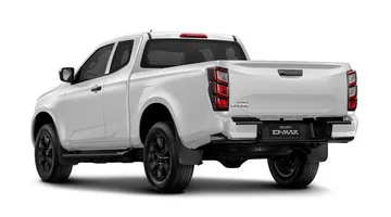 Vista trasera y lateral del Isuzu D-MAX 2025, destacando su robustez y diseño práctico.