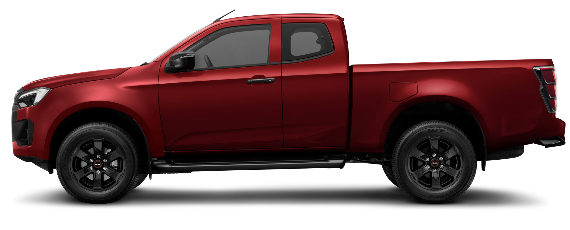 Vista lateral del Isuzu D-MAX, robusto y versátil, ideal para cualquier aventura todoterreno.