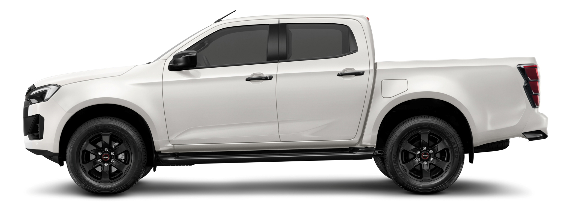 Vista lateral del Isuzu D-MAX 2025, robusto y versátil para cualquier terreno.