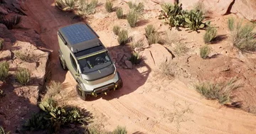 Kia EV9 conquistando terrenos off-road.