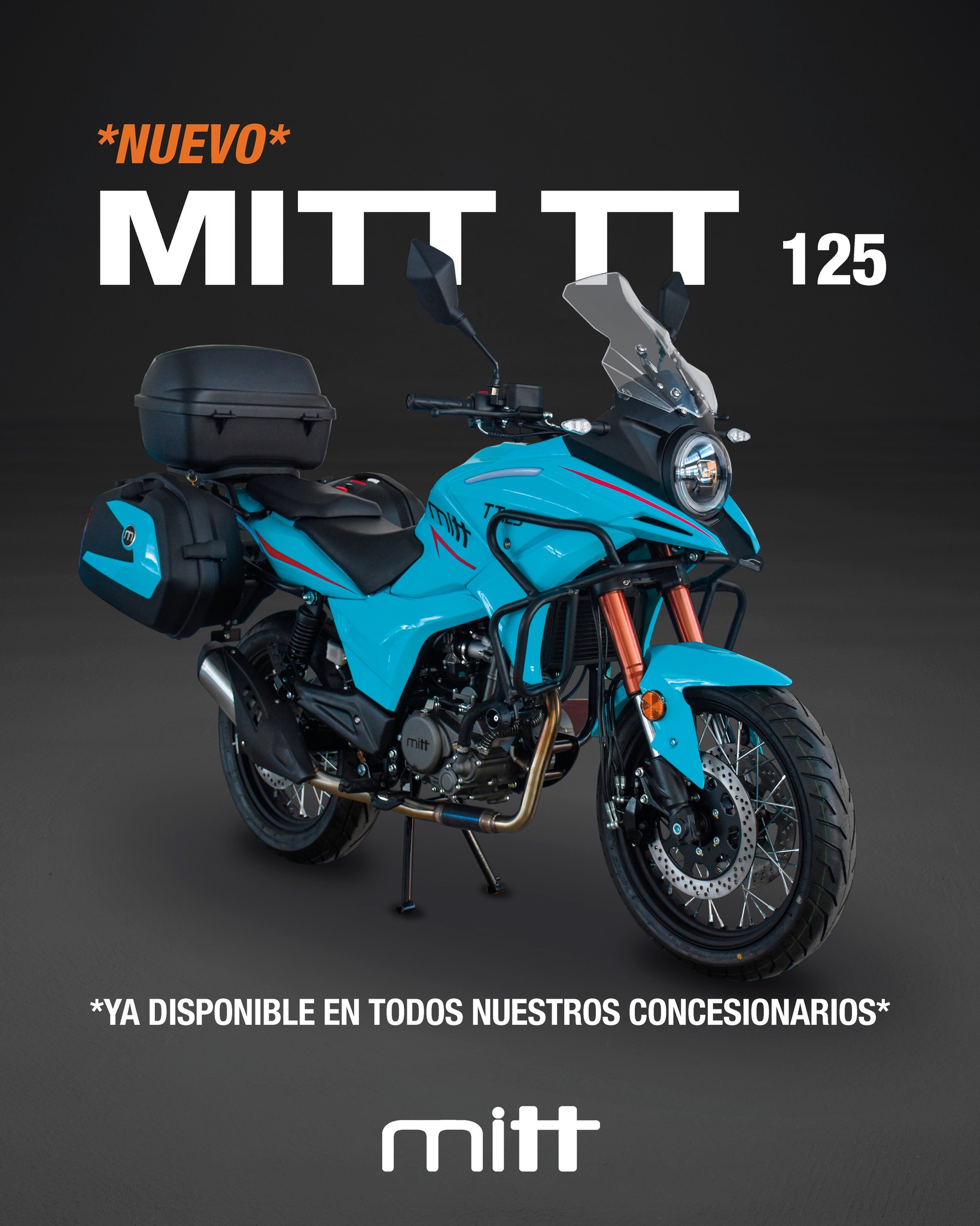 La Mitt TT 125 muestra su perfil lateral destacando su diseño trail y ergonomía.
