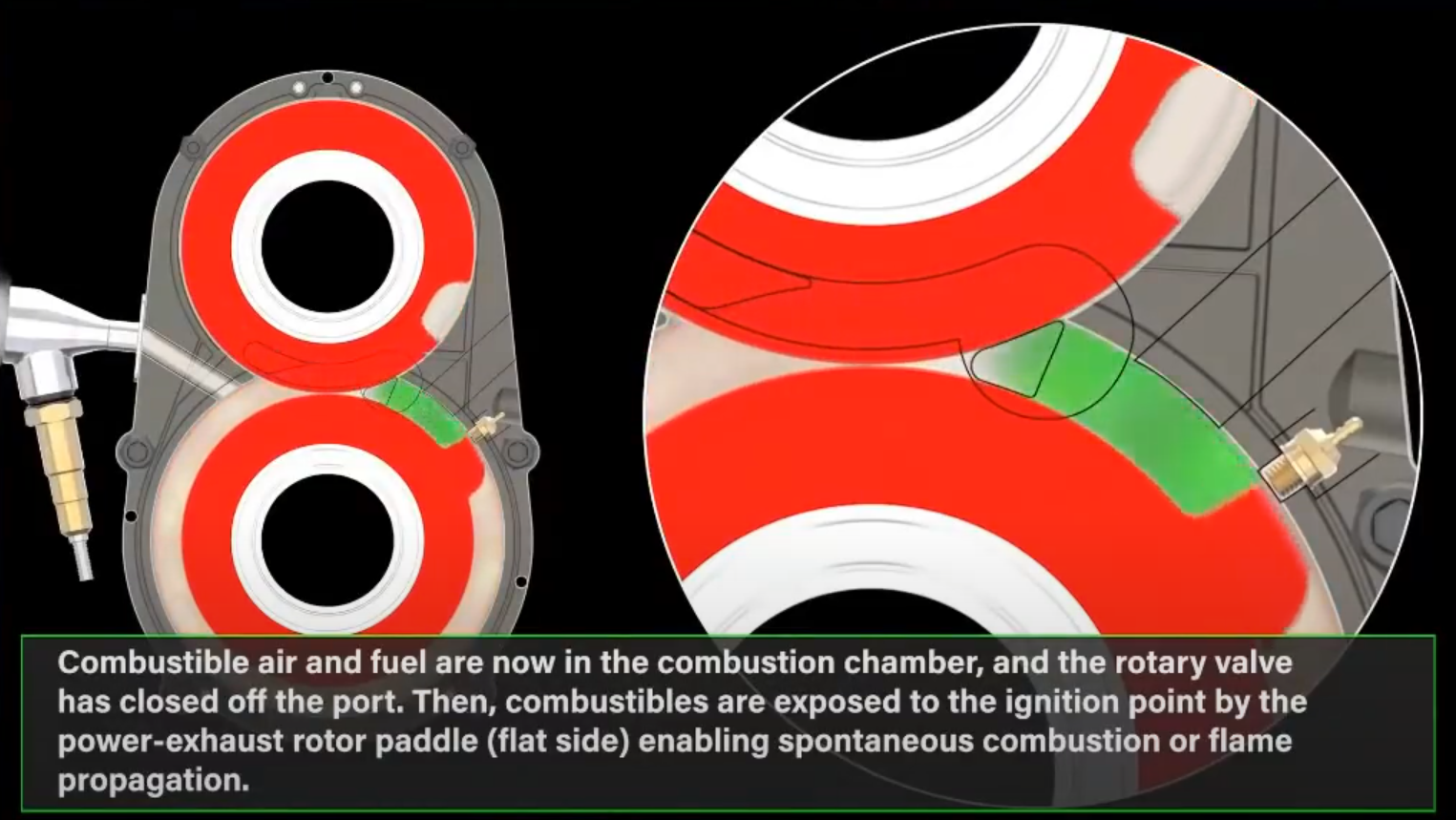 Esquema del motor Omega 1, mostrando sus componentes internos.
