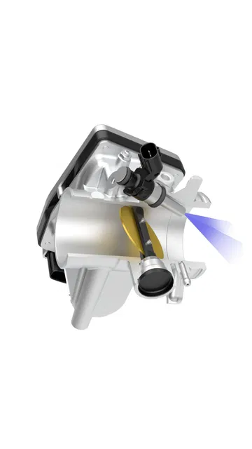 Vista detallada del sistema de escape de la Suzuki DR-Z4SM, eficiente y de rendimiento.