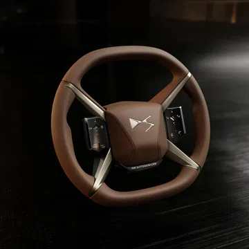 Volante del DS No8, con un diseño elegante y moderno.