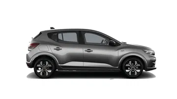 Vista lateral del Dacia Sandero, un modelo práctico y económico.