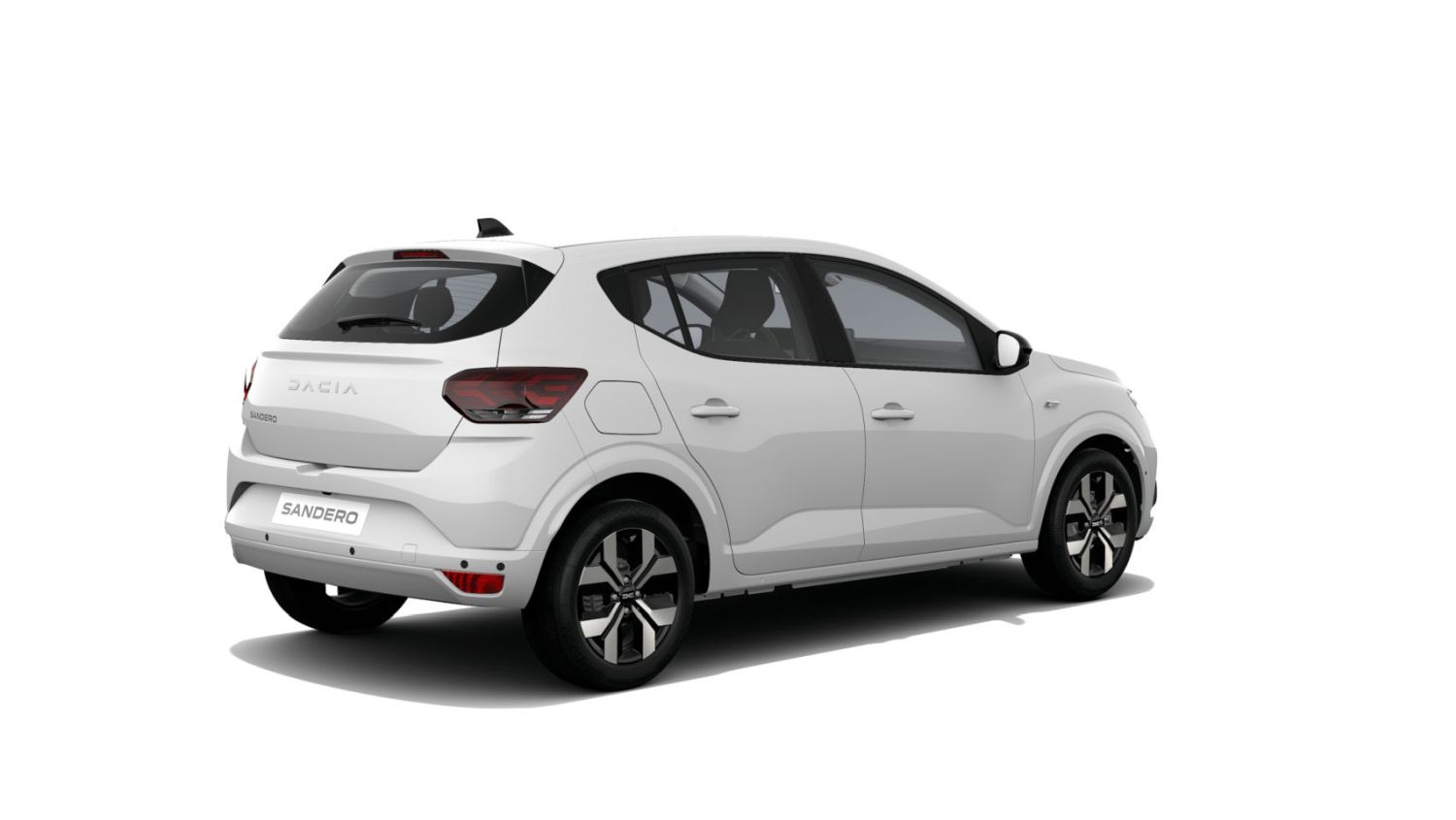 Vista lateral y trasera del Dacia Sandero, destacando su diseño funcional.