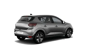 Vista trasera y lateral del Dacia Sandero, un modelo funcional y accesible.