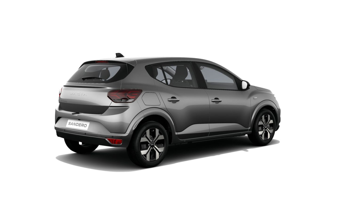 Vista trasera y lateral del Dacia Sandero, un modelo funcional y accesible.