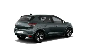 Vista trasera y lateral del Dacia Sandero, elegante y práctico. Ideal para la ciudad