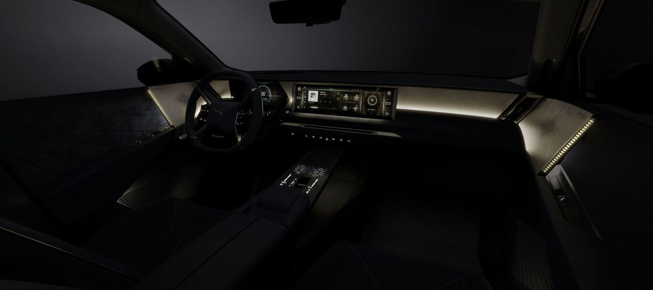 Diseño futurista con volante distintivo y acabados elegantes.