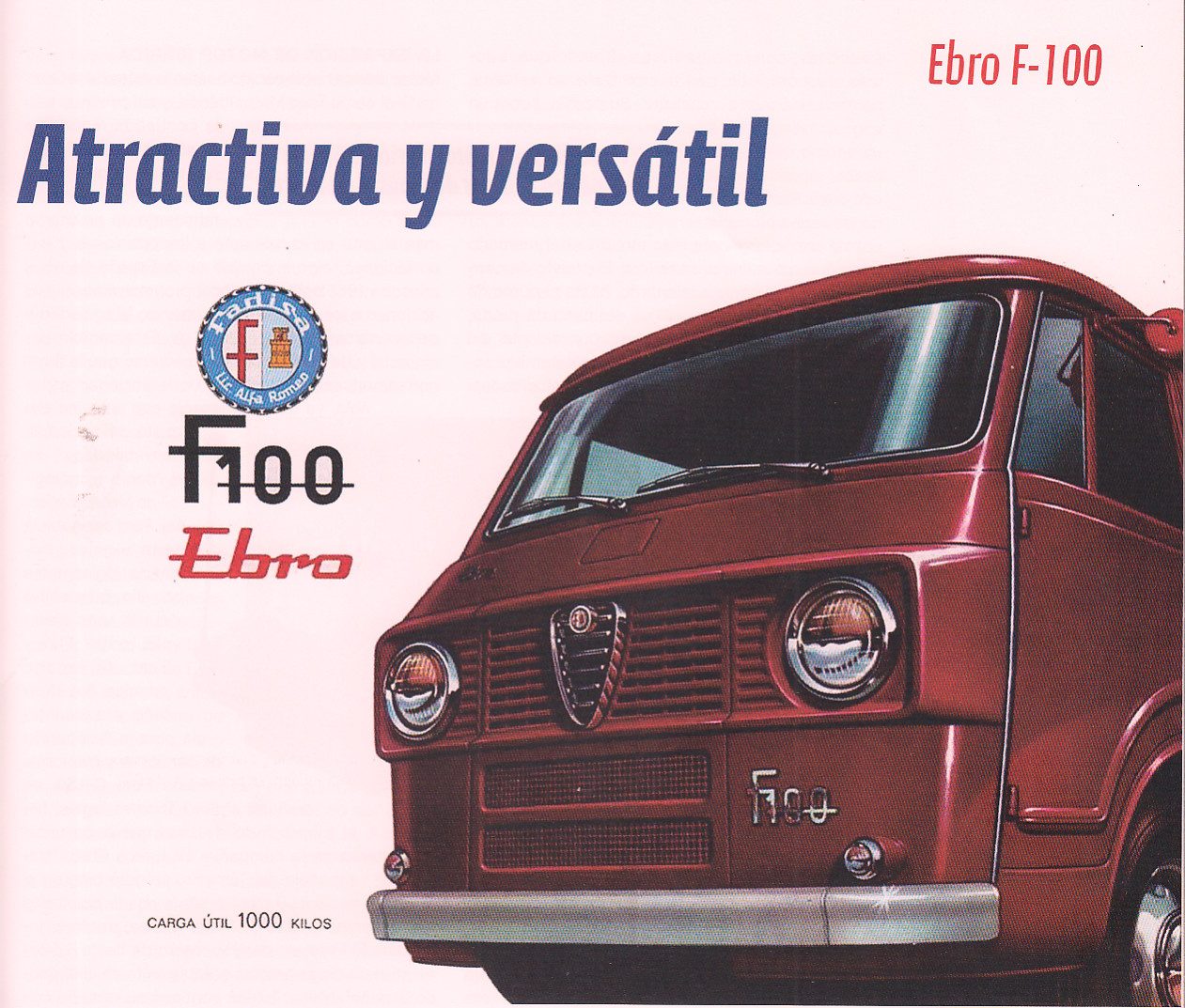 El Ebro F-100 destaca por su diseño atractivo y versátil, ideal para múltiples usos.