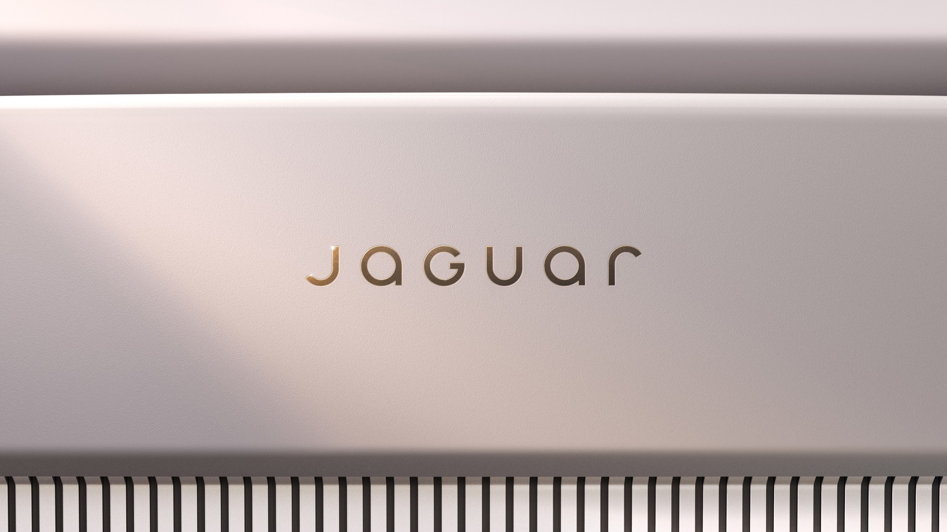 Logo distintivo de Jaguar en un entorno de diseño elegante.