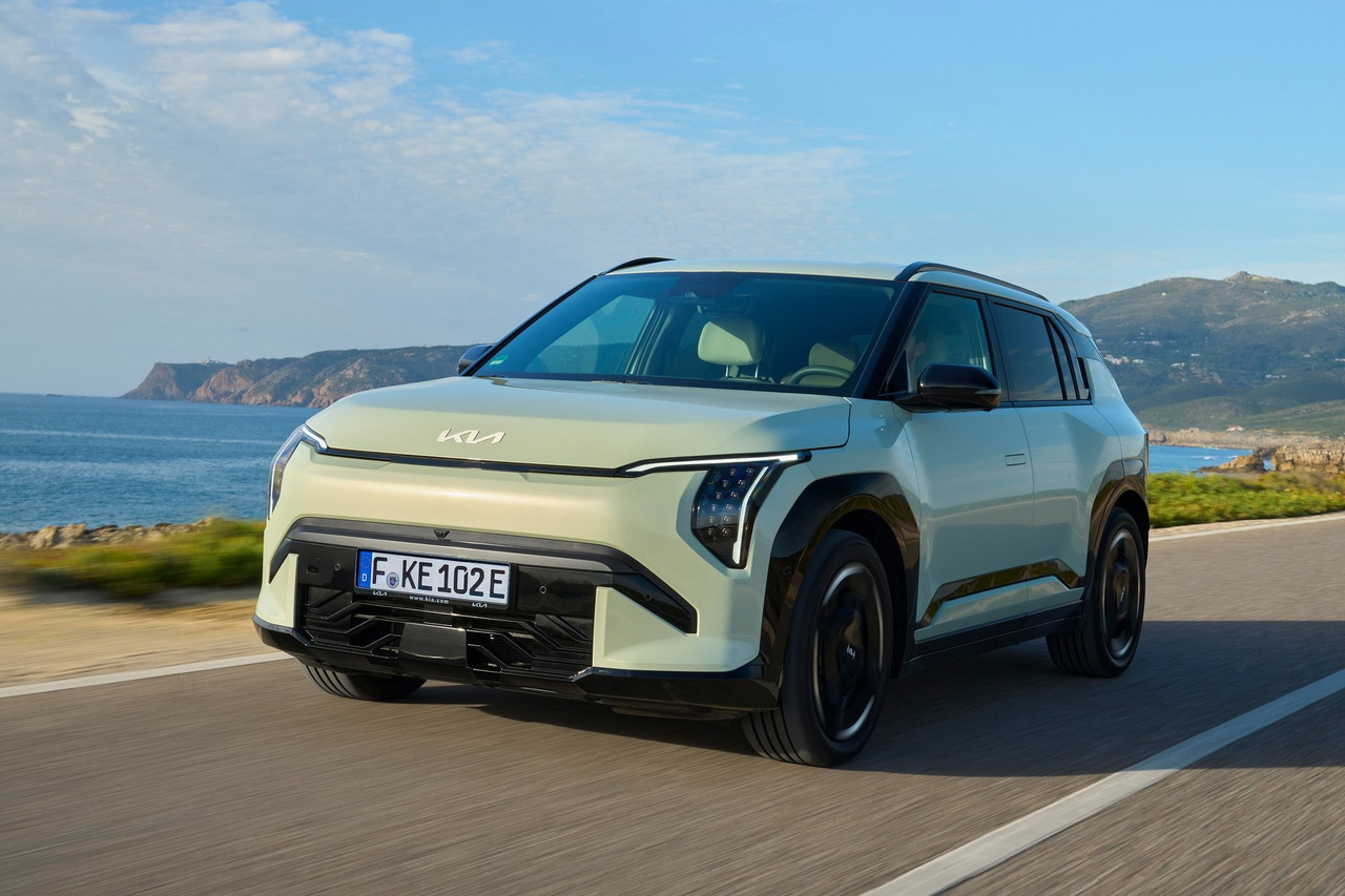 Nuevo SUV eléctrico de Kia con diseño moderno y elegante.