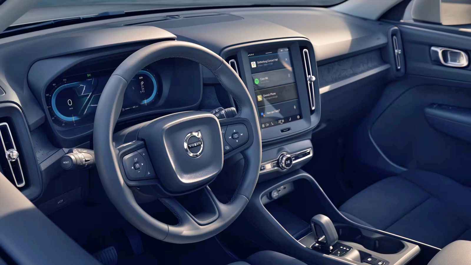 Interior moderno y funcional del Volvo XC40, con tecnología avanzada y comodidad. Interior moderno y funcional del Volvo XC40, con tecnología avanzada y comodidad.