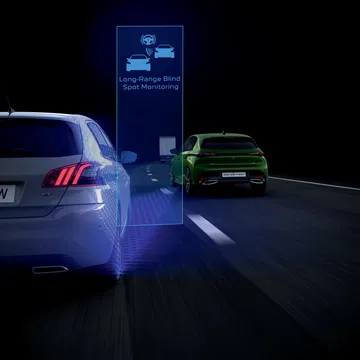 Vista lateral del Peugeot 308 SW 2024, destacando su diseño moderno y aerodinámico.