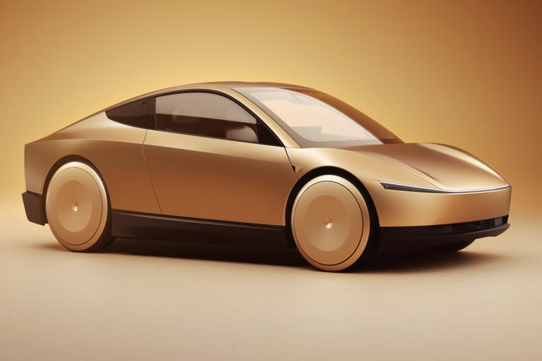 Concepto del nuevo Robotaxi de Tesla, ideal para un futuro de movilidad. 
