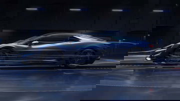 Vista lateral del deportivo híbrido BYD Yangwang U9, destacando su diseño agresivo.