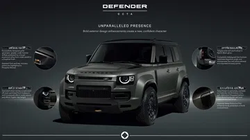 El Defender Octa presume su robustez y tecnología avanzada, ideal para el 4x4 extremo.