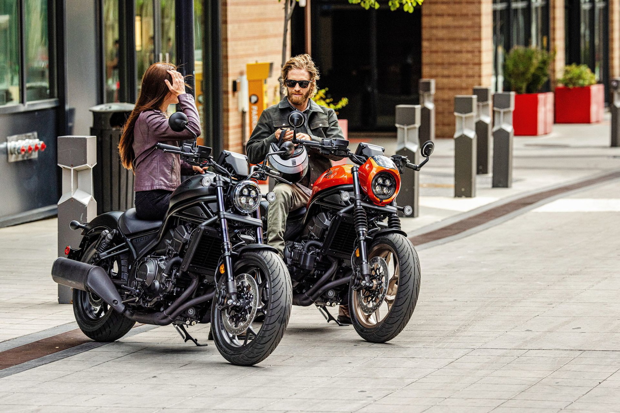 La Honda CMX1100 Rebel 2025 destaca por su estilo custom y motor robusto.