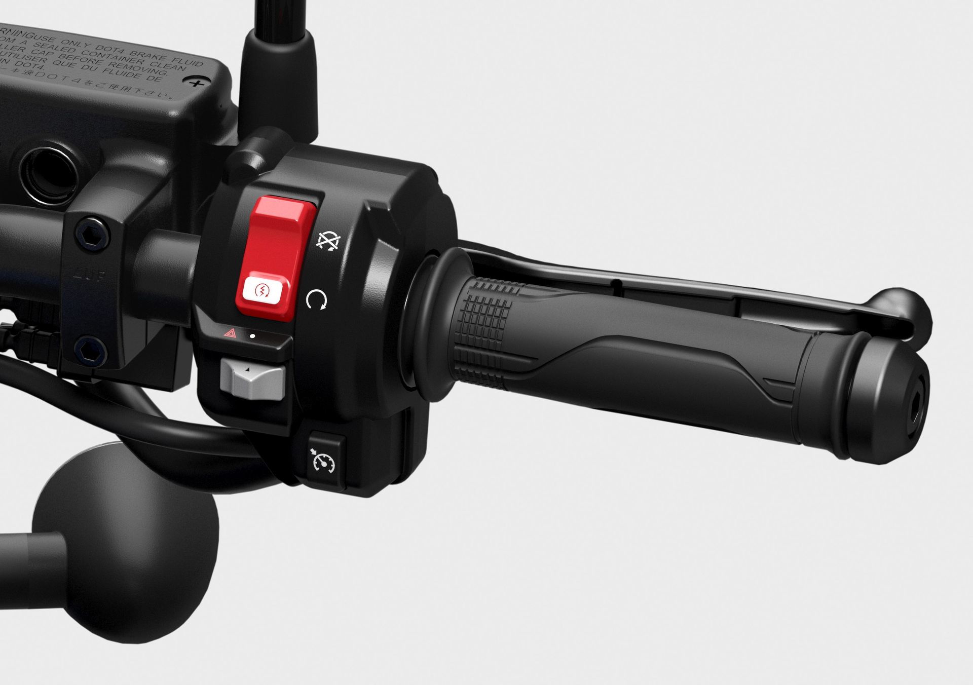 Agarre y controles del manillar de la Honda CMX1100 Rebel 2025.
