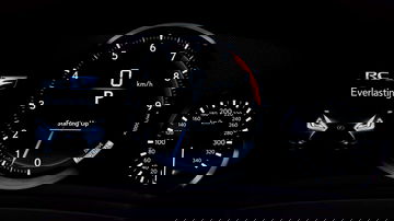 Tablero del Lexus RC F Final Edition, mostrando velocímetro y detalles de instrumentación.