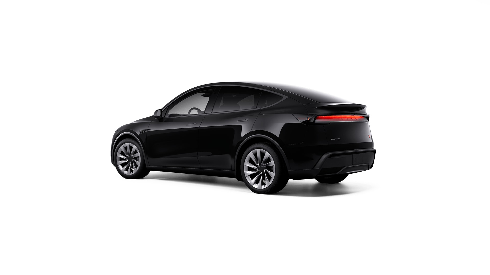 Vista lateral y trasera del Tesla Model Y 2025, enfatizando su diseño estilizado.