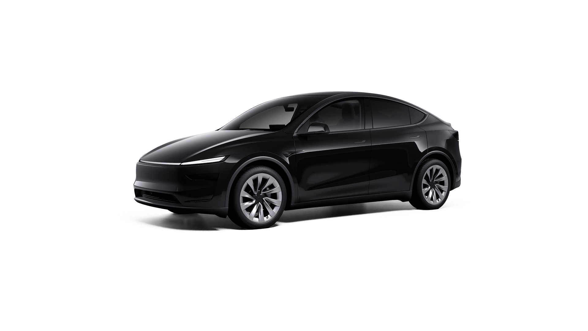 Vista lateral del Tesla Model Y 2025, mostrando su diseño elegante y moderno.