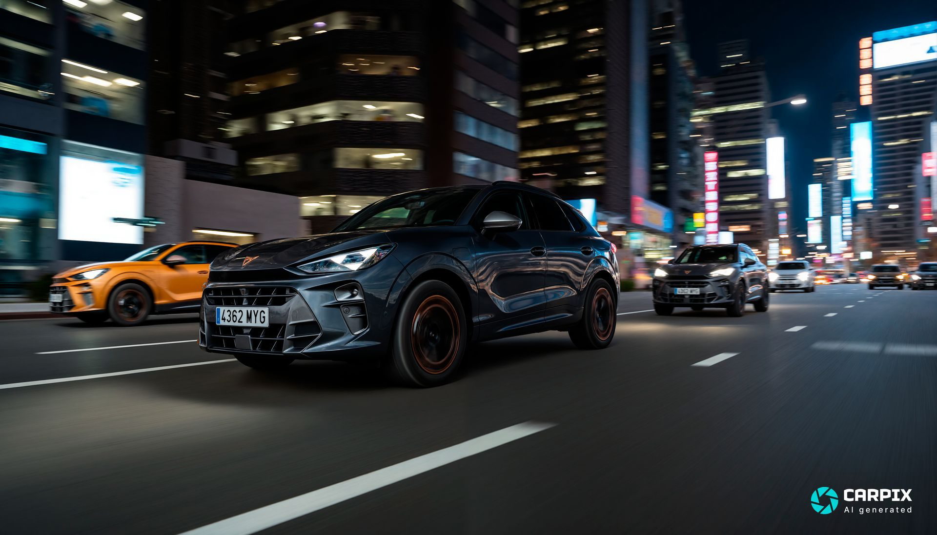 El Cupra Terramar destaca por su diseño agresivo y aerodinámico, ideal para la ciudad.