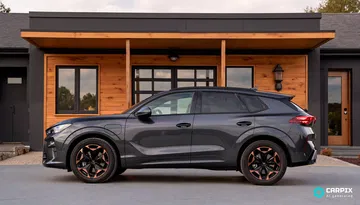 Vista lateral del Cupra Terramar, elegante y deportivo.