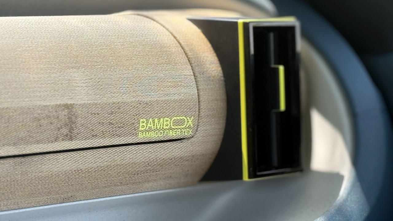 Detalle del interior del Fiat Grande Panda eléctrico, mostrando su diseño innovador. Detalle del interior del Fiat Grande Panda eléctrico, mostrando su diseño innovador.