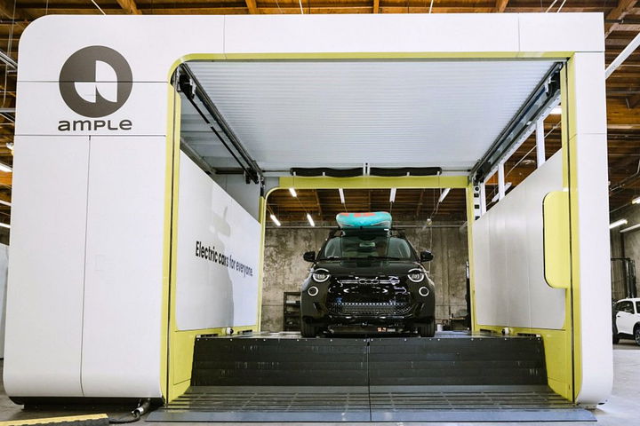 Estación de intercambio de baterías para coches eléctricos en España.