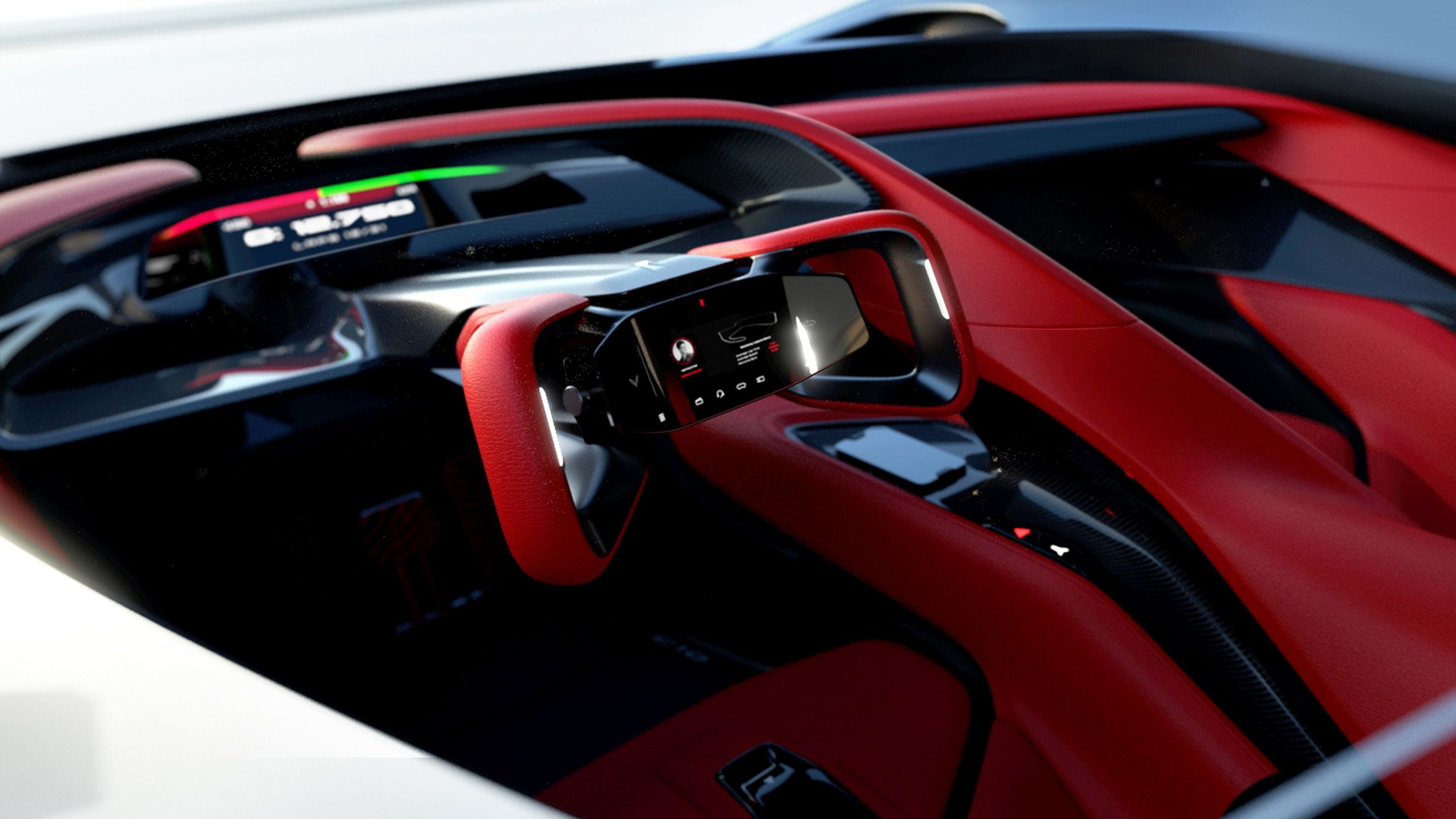 Interior del Corvette 2025 destaca por su diseño audaz y tecnología avanzada.
