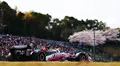 Esteban Ocon compite con su Haas en el Gran Premio de Japón.