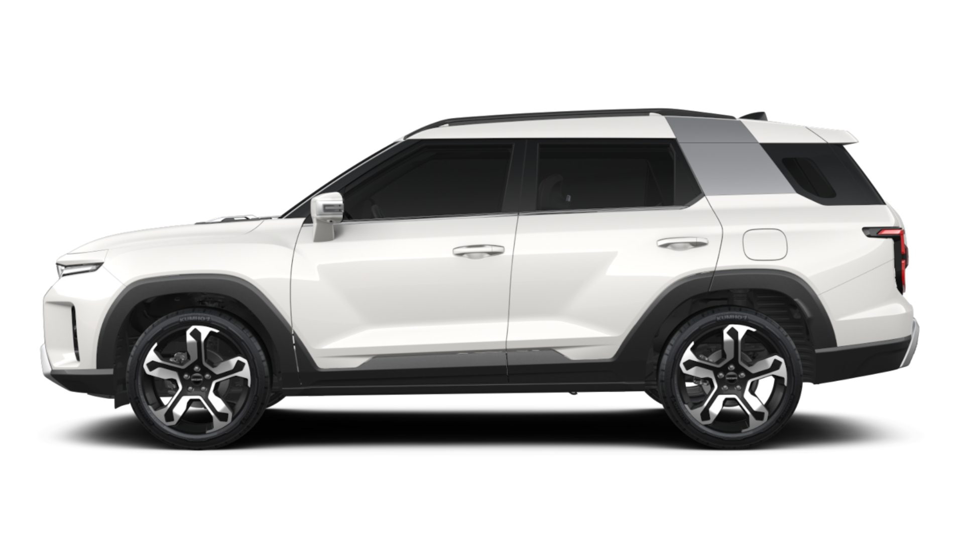 Vista lateral del KGM Torres, un SUV espacioso y económico, ideal para el mercado español.