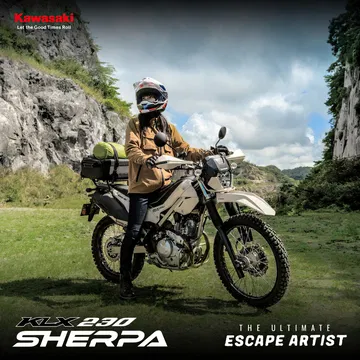 La Kawasaki KLX 230 Sherpa es la compañera ideal para tus aventuras off-road.