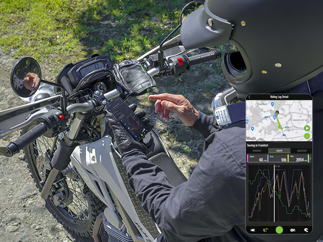 La Kawasaki KLX230 Sherpa ofrece un práctico panel de control para aventura.
