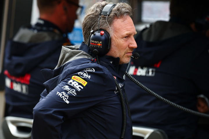 Christian Horner, director de Red Bull, en su entorno de trabajo.