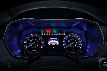 Panel de instrumentos del SUV que muestra información fundamental