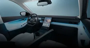 Vista del interior del Jaecoo 5, con un diseño moderno y tecnológico.