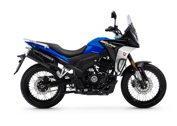 Vista lateral de la Macbor Montana XR1 EVO, destacando su diseño moderno y robusto.