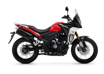 Vista lateral de la Macbor Montana XR1 EVO, diseñada para el trail.