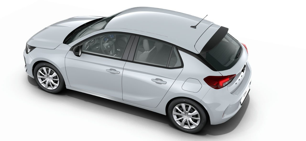 Vista lateral del Opel Corsa Basic Edition 2025, destacando su diseño moderno y aerodinámico.