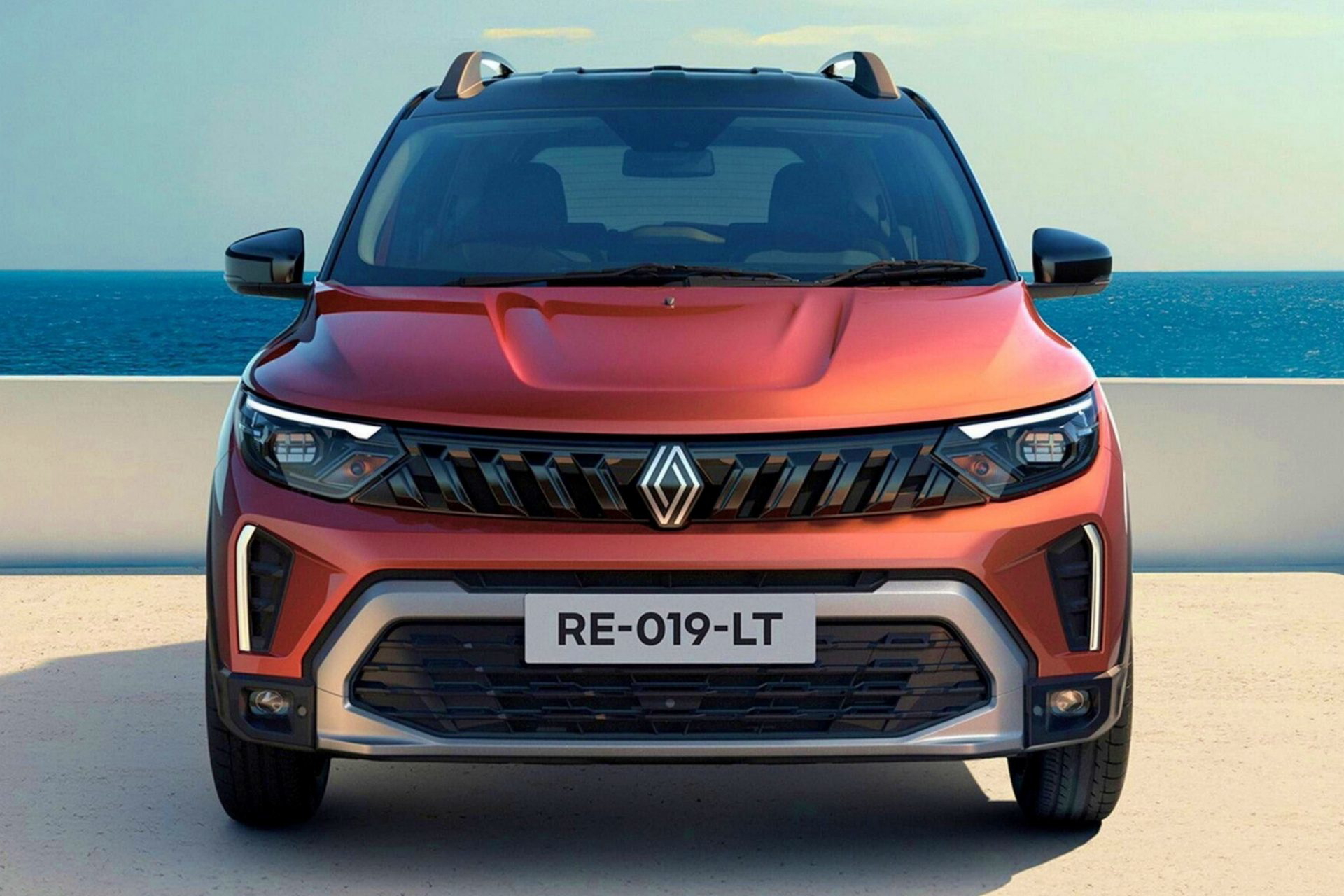 Frontal del Renault Triber, un SUV compacto con diseño atractivo y moderno.