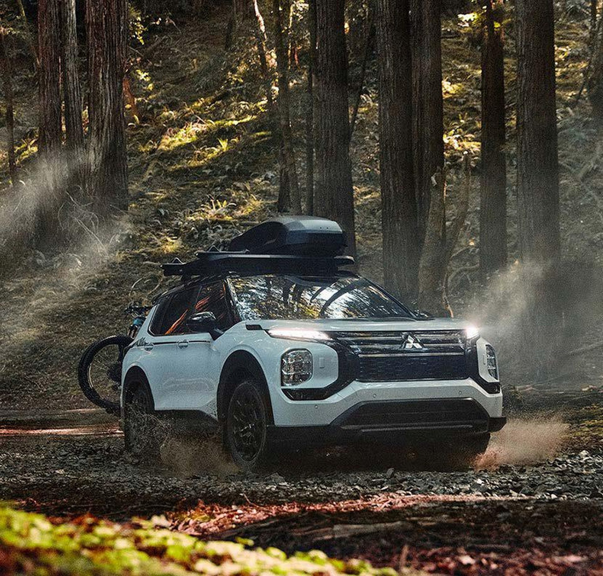 Mitsubishi Outlander Trail Edition en entorno woodland